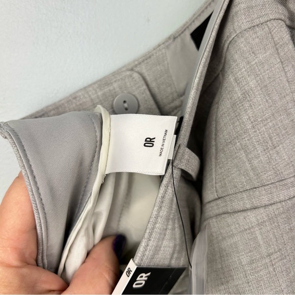 NWT Express Flare High Rise Dress Pants Trousers Light Grey Women’s Sz 0R - Picture 13 of 15